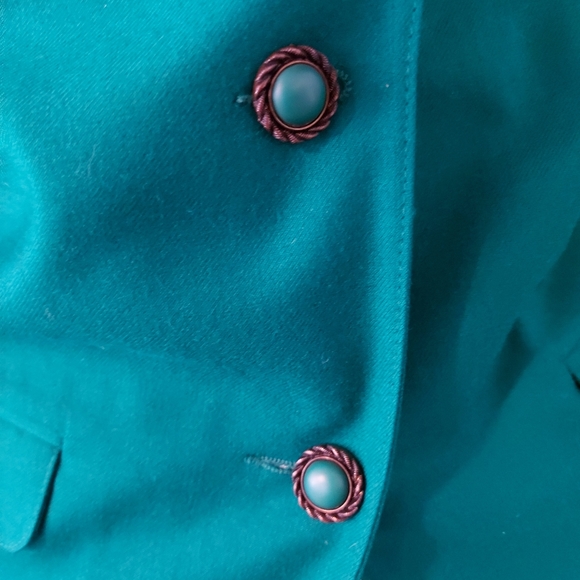 Emerald Green Vintage Wool Blazer size 10.   Braemar by Jeremy Scott - Picture 4 of 8